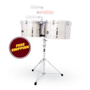 LP LP1516-S 15“ and 16” Prestige Thunder Timbales - Stainless Steel
