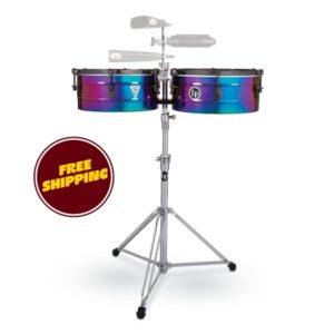 LP257-TS Tony Succar Signature Timbales ? Rainbow Chrome/Black Nickel