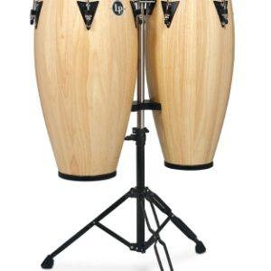 Lp City Series 10-inch And 11-inch Conga Set With Double Stand - Natural Gloss