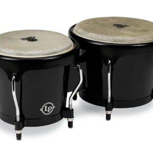 Lp Lp Aspire Lpa601f-bk Bongo Set Fiberglass Black With Black Hardware