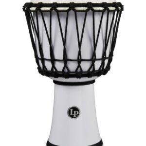 LP 7-inch Rope Tuned Circle Djembe with Perfect-Pitch head - White