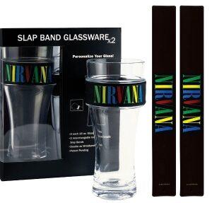 Nirvana 2-Pack Slap Band Pint Size Glassware – Multi Color Logo