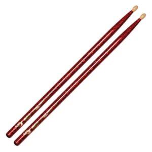 Color Wrap 5A Red Sparkle Drum Sticks