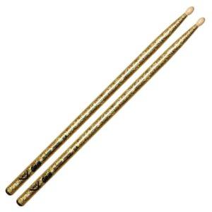 Color Wrap 5A Gold Sparkle Drum Sticks