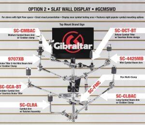 Cymbal Mounting Slat Wall Display