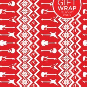 Hal Leonard Wrapping Paper – Red & White Holiday Guitar Theme