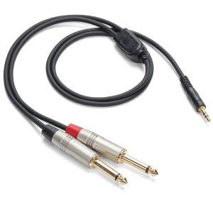 Tourtek Pro – 1/8″ TRS (Stereo) to Dual 1/4″ TS (Metal) Cable