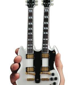Gibson SG Eds-1275 Doubleneck White Mini Guitar Replica