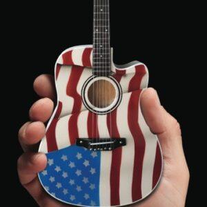 Toby Keith Signature Usa Flag Acoustic Mini Guitar Replica