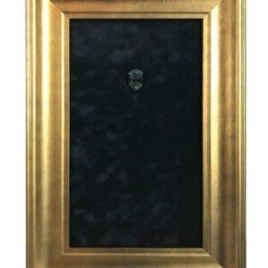 12 X 18 Mini Guitar Display Frame Black Suede Warm Gold Leafing