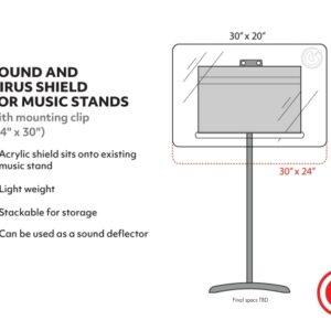 Clear Plexiglass Expander for Music Stand