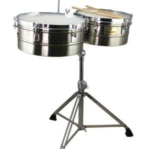 Brushed Chrome Shell Timbales