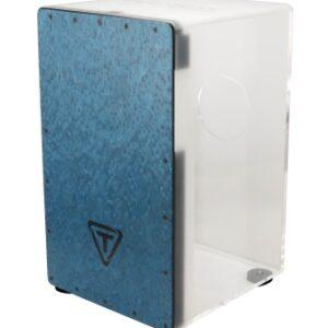 29 Series Clear Acrylic Cajon – Black Makah Burl Front Plate