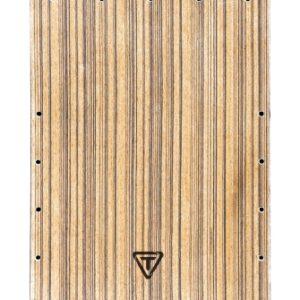 White Zebrano Cajon Replacement Front Plate