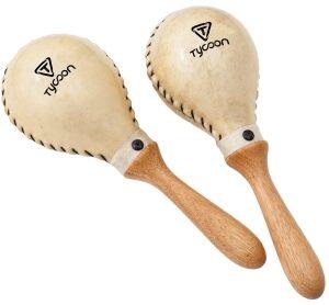 Large Round Cowhide Maracas