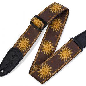 2“ Wide Brown Jacquard Guitar Strap.