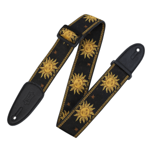 2“ Wide Black Jacquard Guitar Stra